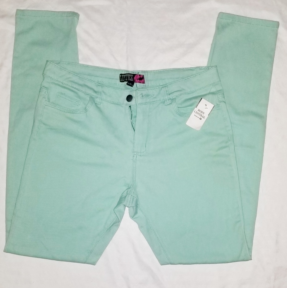 NWT Lipstick mint green jeans/pants Sz 11